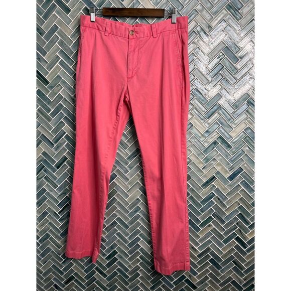 Vineyard Vines Other - MENS VINEYARD VINES PINK COTTON BREAKER CHINO PANTS 33X32 STRAIGHT LEG‎ PREPPY